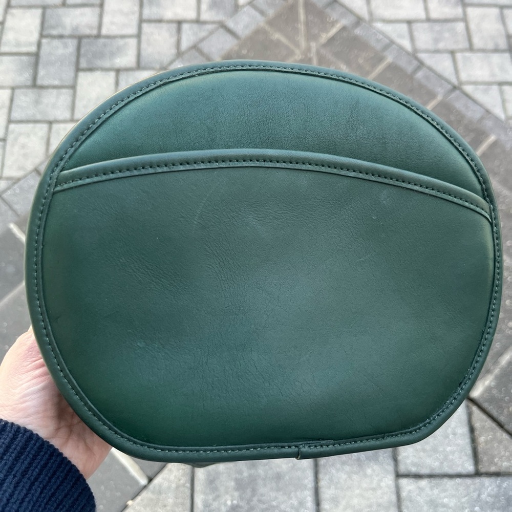 COACH Vintage Canteen Shoulder Bag/crossbody Dark Green Leather Adjustable Strap - Picture 11 of 12